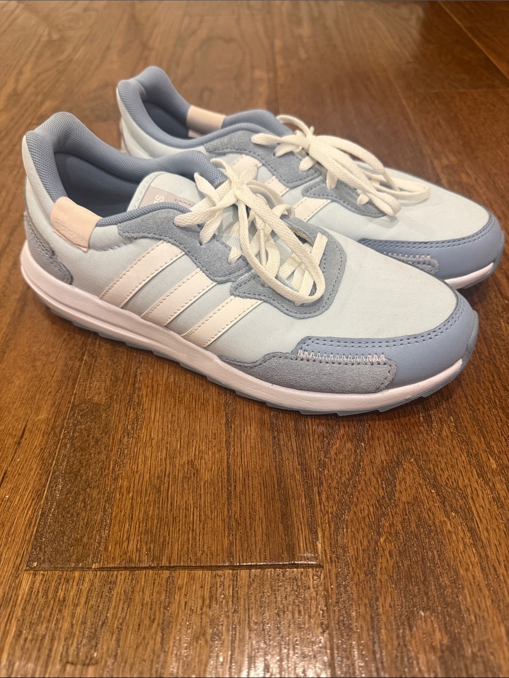 adidas Women’s Baby Blue & White Sneakers - Picture 2 of 7